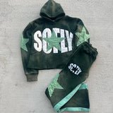 Coverwin Gothic Retro Harajuku Star Embroidered Letter Oversized Hoodie Men's And Women's Y2K American Hip-hop New Trend Sports Hoodie