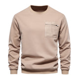 Coverwin 2025 Spring and Autumn New Men's Solid Color Long Sleeve Sweatshirt Fashion Trend Casual Versatile Sweatshirt