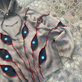 Coverwin American Retro Gothic Punk Eye Embroidery Oversized Hoodie Female Y2K New Harajuku Hip-Hop Trend Couples Casual Joker Streetwear