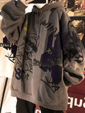 Coverwin Men's Oversize Graffiti Print Hoodie