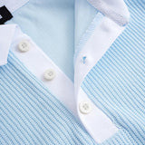 Coverwin Men's Golf Shirt Knit Polo Business Casual Classic Short Sleeve Fashion Solid Color Button Knitted Summer Spring Regular Fit Light Brown White Burgundy Sky Blue Dark Grey Golf Shirt