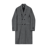 Coverwin 2024 New Fashion Men Spring outfit  No. 6342 GRAY PATTERN WOOLEN TRENCH COAT JK