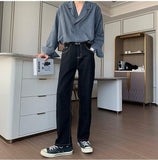 Coverwin 2024 New Fashion Pants Men¡®s trendy Y2K men styleBlack Washed Denim Pants