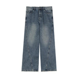 Coverwin 2024 New Fashion Pants Men¡®s trendy Y2K men styleBlue Denim Jacket & Wide-leg Jeans Set