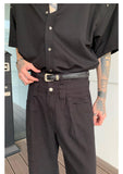 Coverwin 2024 New Fashion Pants Men¡®s trendy Y2K men styleDouble-layer Waist Straight Pants