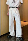 Coverwin 2024 New Fashion Pants Men¡®s trendy Y2K men styleDouble-layer Waist Straight Pants