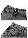 Coverwin 2024 New Fashion Pants Men¡®s trendy Y2K men styleGray Straight Leg Jeans