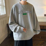 Coverwin Waffle Hoodies Sweatshirts For Men Y2k Spring Letter Sweatshirt Streetwear Pullover Oversized Hoodie Loose Pullovers Clothing