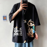 Coverwin  Letter Print T-Shirts Summer Retro Short Sleeve Loose Casual O-Neck 100% Cotton Tops Tees Fashion Hip Hop Oversized T Shirt 8XL