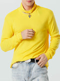 Coverwin 2024 New Fashion  Man Sweater Mens High Neck Casual Long-sleeved Sweater SKUI34306