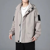 Coverwin Men's Spring Autumn 2024 New Trendy American Functional Work Outerwear Sports Waterproof Windbreaker Jacket