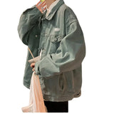 Coverwin 2024 Spring and Autumn Denim Jacket Men Military Varsity Jacket Loose Casual Mens Denim Jacket, Up To 5XL