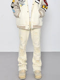 Coverwin 2024 New Fashion Pants Men¡®s trendy Y2K men styleVintage Slim-fit Ripped Jeans with Rough Edges and Holes