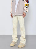 Coverwin 2024 New Fashion Pants Men¡®s trendy Y2K men styleVintage Slim-fit Ripped Jeans with Rough Edges and Holes