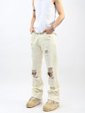 Coverwin 2024 New Fashion Pants Men¡®s trendy Y2K men styleVintage Slim-fit Ripped Jeans with Rough Edges and Holes