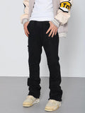 Coverwin 2024 New Fashion Pants Men¡®s trendy Y2K men styleVintage Slim-fit Ripped Jeans with Rough Edges and Holes
